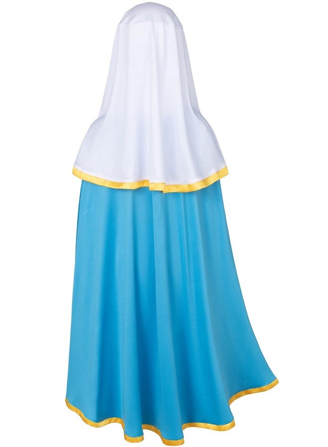 Irtysh Classic Girl Biblical Religious Virgin Mary Costume Fancy Dress Costume Headwrap Hat Waist Rope Set(150) - Image 3